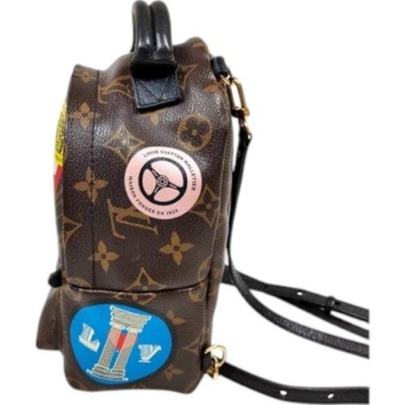 828850BM (X6) Louis Vuitton Backpack Bag Springs Mini World Tour Brown Monogram - Picture 3 of 13